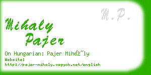 mihaly pajer business card